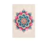 BAJHTGHG Evil Eye Mandala Wall Art Canvas Poster Bedroom Decor Landscape Decor Gift 08x12inch(20x30cm)