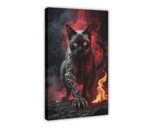 BAJHTGHG Hellish British Siamese Cat Canvas Poster Bedroom Decor Landscape Decor Gift 20x30inch(50x75cm)