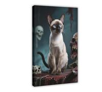 BAJHTGHG Hellish British Siamese Cat Canvas Poster Bedroom Decor Landscape Decor Gift 20x30inch(50x75cm)