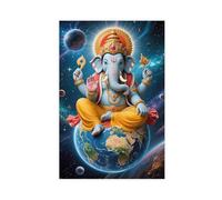 BAJHTGHG Hindu Elephant God Universe Earth Canvas Poster Bedroom Decor Landscape Decor Gift 20x30inch(50x75cm)