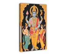 BAJHTGHG Hindu Gods And Goddesses Canvas Poster Wall Art Print Picture Paintings 20x30inch(50x75cm)