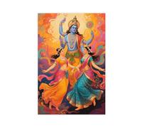 BAJHTGHG Hindu Gods And Goddesses Canvas Poster Wall Art Print Picture Paintings 24x36inch(60x90cm)