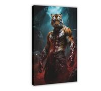 BAJHTGHG In The Terrifying, Dark, Bloody Hell of The Tiger Man Canvas Poster Wall Art Print Picture Paintings 24x36inch(60x90cm)