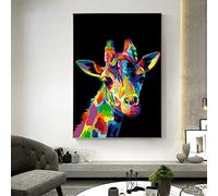 BAJIE Painting Graffiti Animal Canvas Art Painting Print Poster And Print Wall Art Giraffe Head Picture For Living Room Home Decor Cuadros