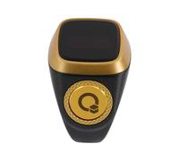 BAJSDCXZ 20mm Black Smart Tasbih Zikr Ring - Digital Finger Counter for Prayer & Meditation, Rechargeable LED Display Islamic Worship Tool