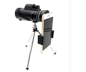 BAK4 Monocular Compact Telescope-High Power Zoom Monocular Telescope,8x Magnification Zoom Lens Telescope High Definition,with Smartphone Holder Tripod,