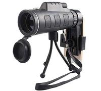 BAK4 Ultra HD Optics Prism Waterproof Monocular Scope with Night Vision/Smartphone Holder/Adjustable Tripod for Bird Watching/Sightseeing/Hunting/Hiking,40x60 Monocular Telescope -