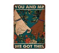 Bakaevsm Couple Tin Sign Old-Fashioned Black And White You And Me We Got This Old-Fashioned Room Decora Home Wall Decora Art Couple Gift 12x16 Inches