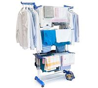 BAKAJI 2816429 Clothes Airer, Plastic, Iron, Multicoloured, One Size