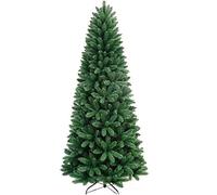 BAKAJI 2831467 Christmas Tree, Fire Retardant, Iron Base, Green, One Size