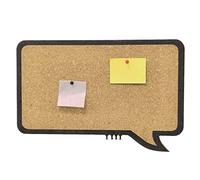 BAKAJI Black Cork Board Cartoon Shape Wall Decor with Black Frame Vintage 29x44 cm