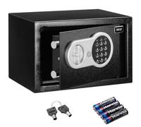 Bakaji Digital Digital Wall Safe 30 x 20 x 20 cm Electronic Safety Deposit Box Home Hotel Safe + 4 x AA Batteries and Emergency Keys Black
