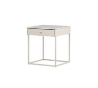 Bakal 43 Square Side Table - Bedside Table - Beige Side Table - Height 45Cm