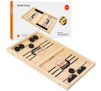BAKAM Super Fast Sling Puck Game, Portable Table Hockey Game for Kids and Adults, Tabletop Slingshot Games Toys for Boys and Girls, Desktop Sport Board Game for Family Game Night Fun