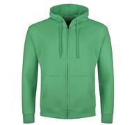 BAKARUDA Mens Full Zipped Long Sleeved Hoodies Cotton Rich Irish Green Medium