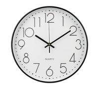 bakbrand Wall Clock 10 Inch Non-Ticking Silent Modern Simple Style Round Decor Clock Black Stereoscopic Dial Quartz Wall Clocks for Home/Office/School/Living Room/Bedroom/Kitchen