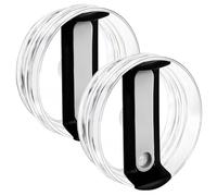 BAKDIK 40 OZ Tumbler Lid Replacement - 2 Pack Spill Proof Covers for Stanley Cup Accessories, Black