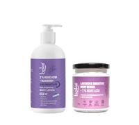 BAKE 2% Kojic Acid Body Scrub And Lotion Body Polishing Kit Combo For Tan Removal | Sun Protection Spf 30 Pa+++ & Pigmentation Solution De Tan Combo | All Skin Types | For Men & Women