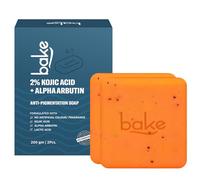 BAKE 2% Kojic Acid Scrub Treatment Soap (200 Gms Pack Of 2) With Alpha Arbutin, Lactic Acid & Niacinamide | For Pigmentation, Brightens Underarms | Soap For Women & Men | 100G X 2 (Pack Of 2)