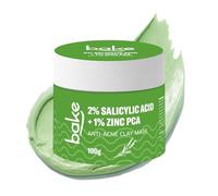 BAKE 2% Salicylic Acid Clay Mask Niacinamide For Acne Prone, Oily Skin, Open Pores & Blackheads | Anti Acne Clay Mask With Kaolin Clay | For Dark Spots, Oily Skin & Blemishes - 100G