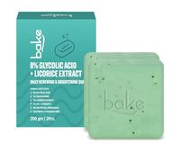 BAKE 8% Glycolic Acid Scrub Treatment Soap (200 Gms Pack Of 2) With 3% Niacinamide | For Pigmentation, Exfoliation, Tan Removal, Brightens Underarms | For Women & Men | 100G X 2 (Pack Of 2)
