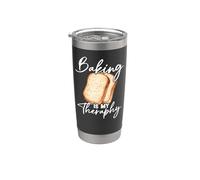 Bake Baking Bread Baking is My Therapy Stainless Steel Insulated Tumbler