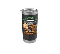 Bake Baking Cake Pie Vegetables Vegetarian Vegan Diet Stainless Steel Insulated Tumbler