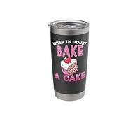 Bake Baking Cake When in Doubt Bake A Cake Stainless Steel Insulated Tumbler