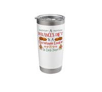 Bake Baking Christmas Gingerbread Man A Balances Diet is A Stainless Steel Insulated Tumbler