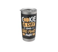 Bake Baking Cookie Cookie A Day Keeps Bad Mood Away Stainless Steel Insulated Tumbler