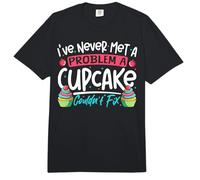 Bake Baking Cupcake I've Never Met A Problem A Cupcake Comfort Colors Adult Heavyweight T-Shirt
