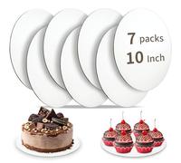 Bake Choice 10 Inch Round Cake Boards, 5 Pack, Food-Graded Cardboard, Waterproof & Oil-Proof, Sturdy Corrugated, Eco-Friendly, Ideal for Cakes, Pies, Pastries & Crafts