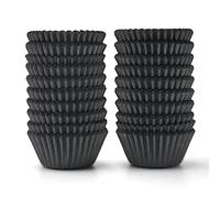 Bake Choice 400pcs Black Mini cupcake liners for baking, mini muffin liners for Mini Cupcake Pans,food grade,non stick,greaseproof for martin luther king jr day decorations