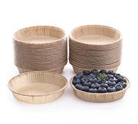 Bake Choice 50pcs Paper Mini Tart Tins for Baking, 4Inch Mini Pie tins, Mini Tart Cases, Pie, Tart & Quiche Pans, Non-Stick, Disposable Quiche Dish,Oven Safe, Microwave Safe