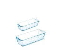 'Bake & Enjoy' 2 Piece Glass Loaf Dish Set Pyrex Clear One Size