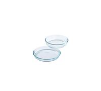 Bake & Enjoy - Set of a Glass flan Dish 28 cm and a Cake Dish 26 cm