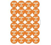 Bake It Off Funny Baking Circular Matt Paper Stickers A4 Sheet of 24 (Each Sticker is 45mm Diameter)
