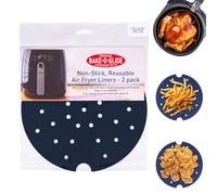 Bake-O-Glide Air Fryer Liners, AFL002, 235mm Diameter Round, Pack of 2, Blue