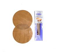 Bake-O-Glide Multigrade Sponge Tin Liners, 2 Pack of Pre-Cut Circles, 10" / 250mm, Brown