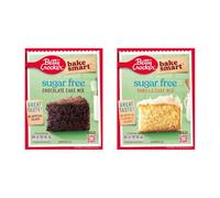 Bake Smart Sugar Free Chocolate Cake Mix 350g and Sugar Free Vanilla Cake Mix 350g - Easy-to-Bake Cake Mixes with Sweeteners, No Artificial Colours or Flavours, Suitable for Vegetarians