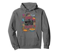 Bake The World A Better Place, Pastry Chef Cake Maker Baking Pullover Hoodie