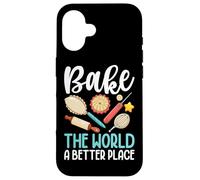 Bake The World A Better Place Pie Rolling Pin Case for iPhone 16