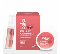 BAKE Vitamin C Rose Tinted Lip Kit | Lip Lightening Scrub For Dark Lips Exfoliation | For Hyperpigmented Lips, Dehydrated Lips, Flaky Lips & Chapped Lips | For Men & Women | 25G (Rose Lip Kit)