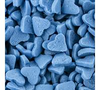 BakeArt Heart Sprinkles Edible Sugar Sprinkles Decorations Perfect For Baking Soap & Candle Making Bright Blue Heart Sprinkles (60g)