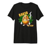 Baked at 420 for Weed Lovers Funny Cannabis Potato Premium T-Shirt