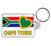 Baked Bean Store Cape Town - Love South Africa/African Towns & Cities Flag Double Sided Keyring