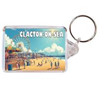 Baked Bean Store Clacton-on-Sea - Essex - Double Sided Keyring Artistic BBSKEY29