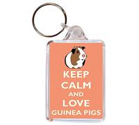 Baked Bean Store Keep Calm and Love Guinea Pigs - Double Sided Keyring BBSKNO81