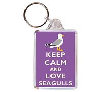 Baked Bean Store Keep Calm and Love Seagulls - Double Sided Keyring BBSKNO101