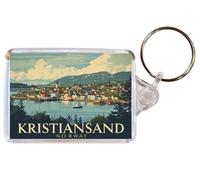 Baked Bean Store Kristiansand - Norway - Double Sided Keyring Artistic BBS26KEY146
